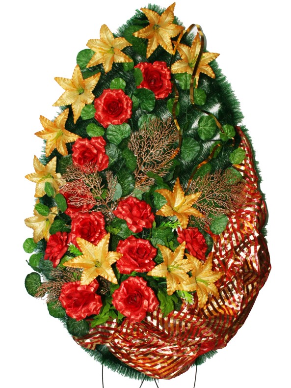 Корзина "Хит" с хризантемами выс.80/90см ш.45см