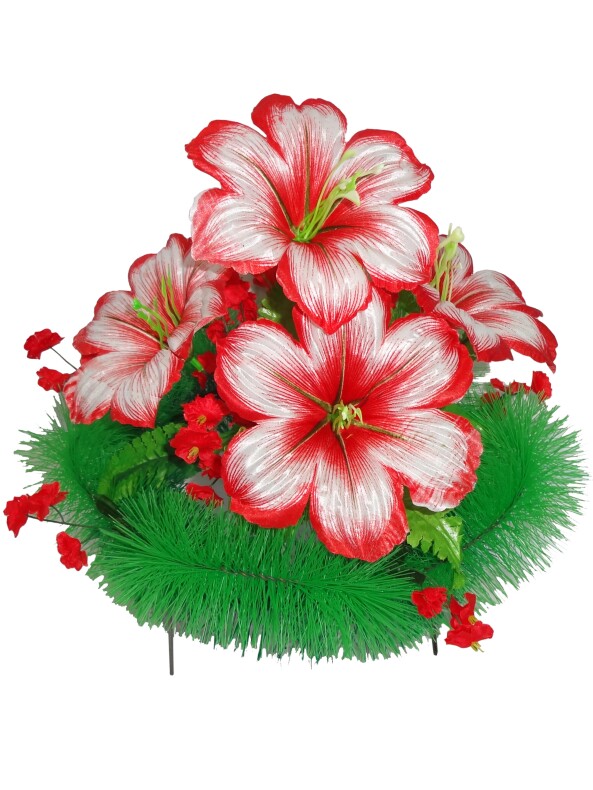 Корзина- клумба с колокольчиками выс.10см D.23см